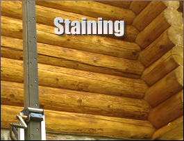  Coldwater, Ohio Log Home Staining